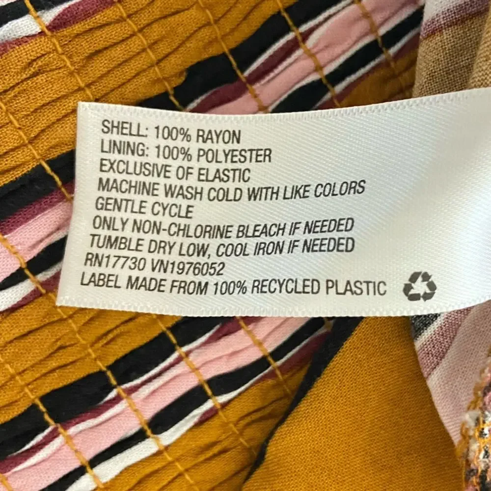 Xhilaration Striped Faux Wrap Mini Sleeveless Dress Smocked Back Womens Size XXL - Picture 11 of 11